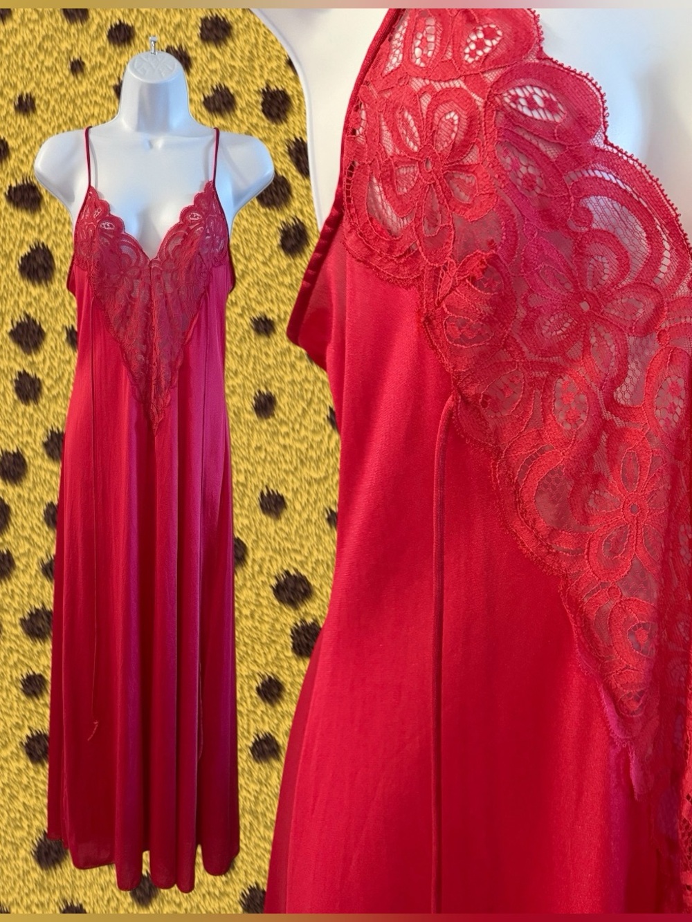 Stunning vintage pink lace maxi